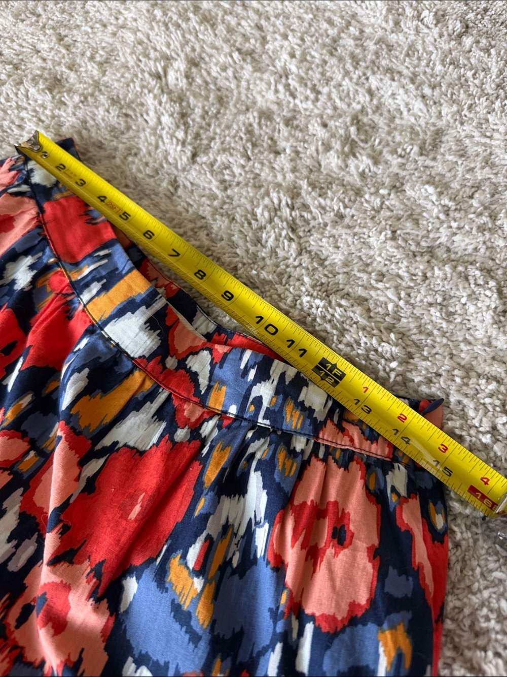 Boden Red Floral Tiered Midi Skirt - Picture 9 of 10